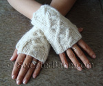 One Skein Cabled Fingerless Gloves Knitting Pattern Seamless