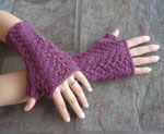 One Skein Lace Fingerless Gloves Knitting Pattern Photo