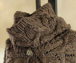 Knitting pattern photo for Sophisticated Cable and Lace Scarf