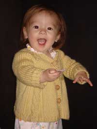 Cabled Baby Jacket Knitting Pattern