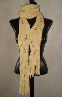 Curved Lace Scarf Knitting Pattern